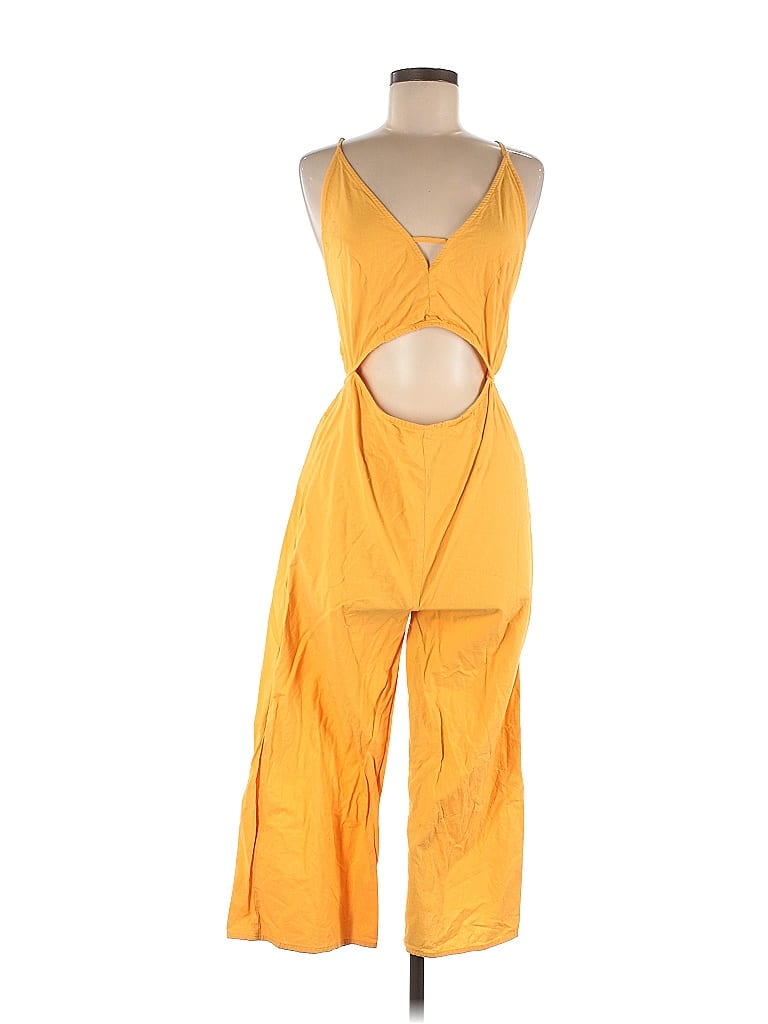 ASOS Solid Color Block Yellow Jumpsuit Size 8 - photo 1
