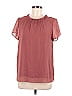Papermoon 100% Polyester Burgundy Short Sleeve Blouse Size M - photo 1