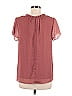 Papermoon 100% Polyester Burgundy Short Sleeve Blouse Size M - photo 2