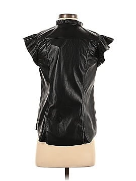 Joie Faux Leather Top (view 2)