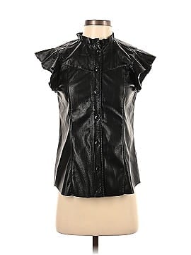 Joie Faux Leather Top (view 1)