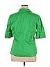 New York & Company Green Short Sleeve Button-Down Shirt Size XL - photo 2