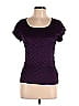 DressBarn 100% Polyester Purple Short Sleeve Top Size L - photo 1