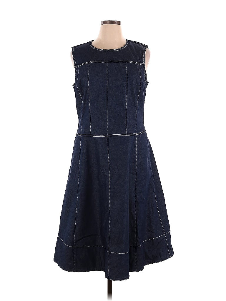 Donna Karan New York Blue Casual Dress Size 14 - photo 1