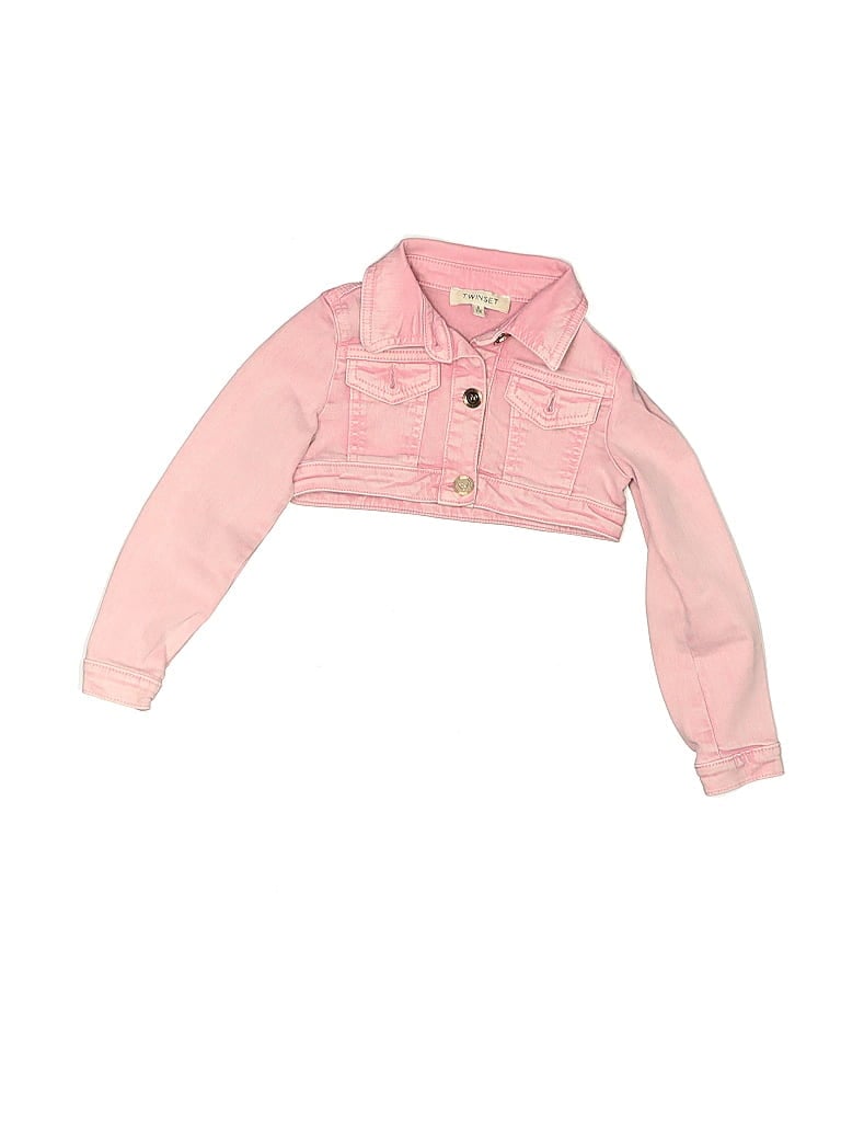 Twinset Pink Denim Jacket Size 6 - photo 1