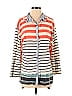 We the Free 100% Cotton Stripes Orange Long Sleeve Button-Down Shirt Size XS - photo 1