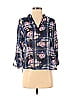 Unbranded 100% Polyester Blue Short Sleeve Blouse Size S - photo 1