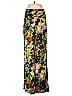 Leifnotes 100% Polyester Floral Motif Baroque Print Floral Tropical Yellow Casual Pants Size 2 - photo 1