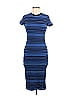 Topshop Stripes Blue Casual Dress Size 6 - photo 1