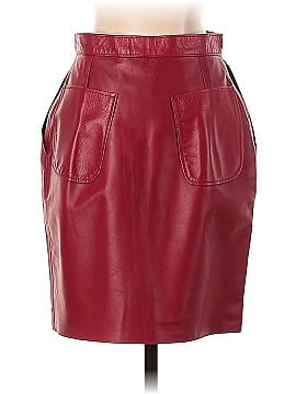 Collection Privee Leather Skirt (view 2)