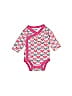 Zutano 100% Cotton Floral Motif Baroque Print Hearts Pink Long Sleeve Onesie Newborn - photo 1