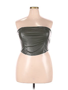 Wild Fable Faux Leather Top (view 1)