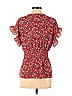 Max Studio 100% Polyester Red Short Sleeve Blouse Size S - photo 2