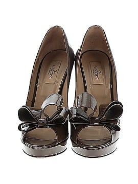 Valentino Garavani Patent Leather Bow Peep Toe Heels (view 2)