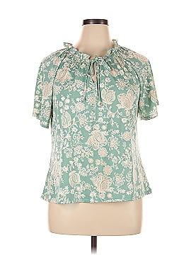 Wrapper Short Sleeve Blouse (view 1)