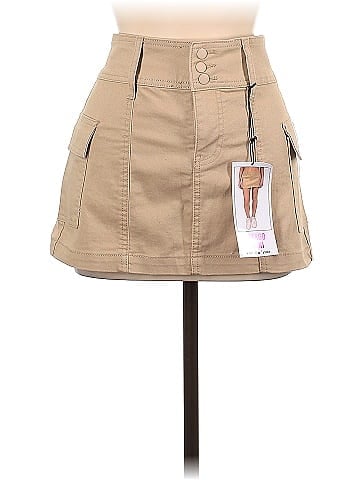 Vanilla Star Tan Denim Skirt Size 28 waist 71 off ThredUp