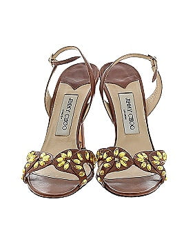 Jimmy Choo Embellished Leather Sandals (view 2)