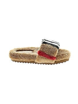 Burberry Hockley Check-print Faux Fur Sandals (view 1)