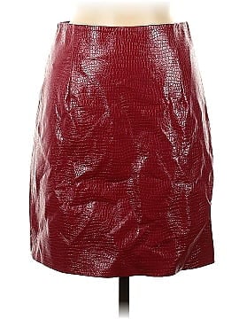 Porridge Faux Leather Skirt (view 1)
