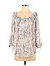 Tribal Jeans 100% Polyester Gray 3/4 Sleeve Blouse Size XS - photo 1