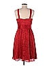 White House Black Market 100% Polyester Marled Argyle Grid Tweed Red Casual Dress Size 6 - photo 2
