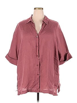 Marina Rinaldi Short Sleeve Button-Down Shirt (view 1)