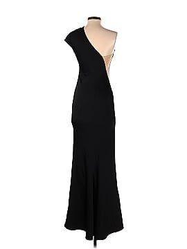 KAUFMANFRANCO Black Maxi Gown Dress with Mesh Cutouts (view 2)