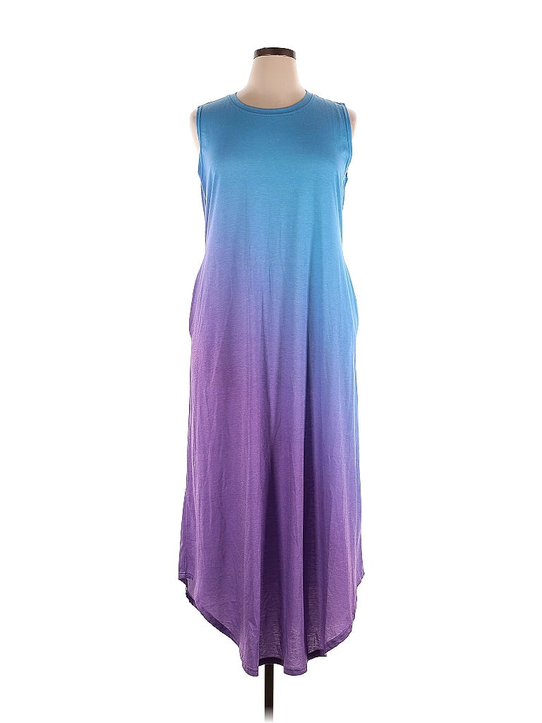 Unbranded Ombre Tie-dye Purple Casual Dress Size XL - photo 1