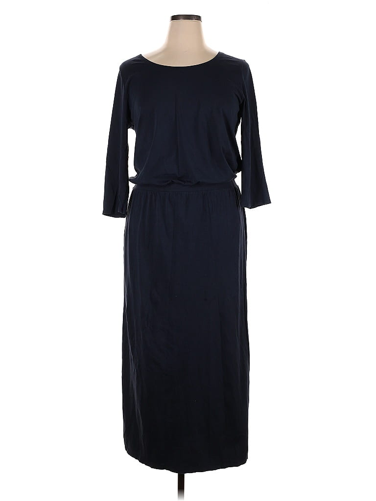 Garnet Hill Solid Blue Casual Dress Size XL - photo 1
