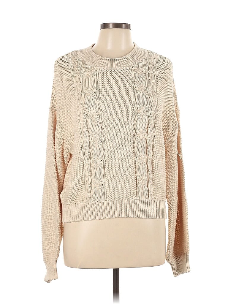 525 America 100% Cotton Tan Pullover Sweater Size L - photo 1