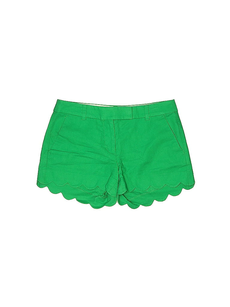 J.Crew Factory Store Tortoise Hearts Brocade Chevron Green Shorts Size 4 - photo 1