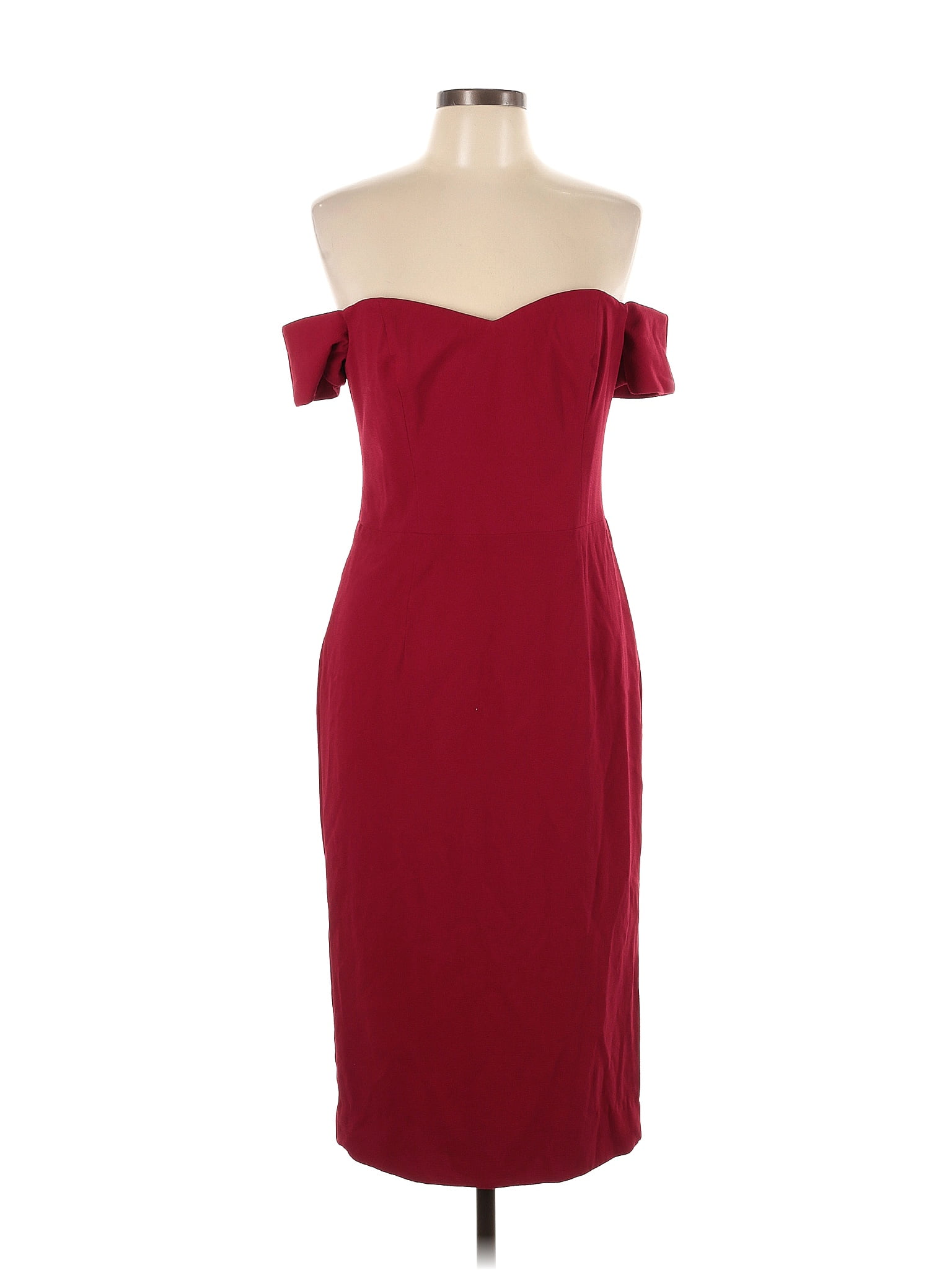 Dress the Population Solid Red Burgundy Cocktail Dress Size L - 69% off ...