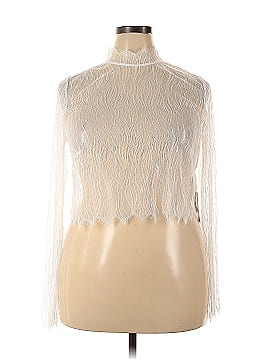 BRIDAL by ELOQUII Long Sleeve Blouse (view 1)