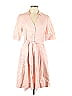 Brooks Brothers 100% Cotton Checkered-gingham Grid Pink Casual Dress Size 10 - photo 1