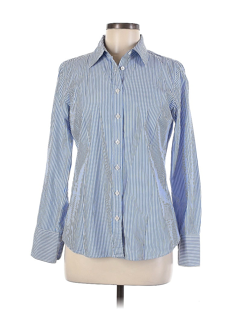 J.Crew 100% Cotton Blue Long Sleeve Button-Down Shirt Size M - photo 1