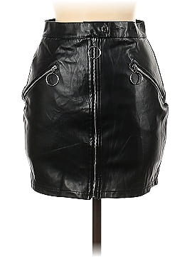 SALTY Faux Leather Skirt (view 1)