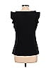 Ann Taylor LOFT 100% Polyester Black Sleeveless Blouse Size 10 - photo 2