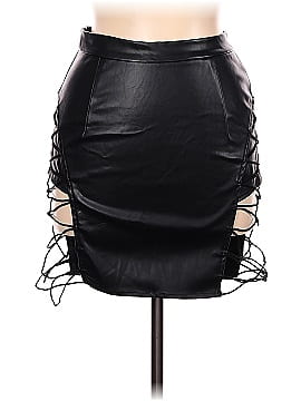 Bear Dance Faux Leather Skirt (view 1)