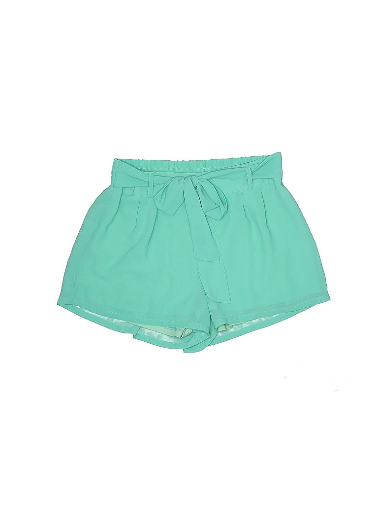 Miss Avenue 100% Polyester Solid Tortoise Green Shorts Size S - photo 1