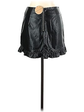 Honey Punch Faux Leather Skirt (view 2)