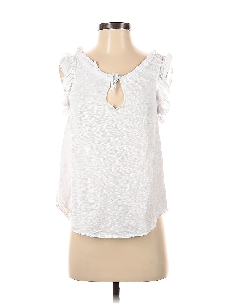 Pre-owned Chaser Sleeveless Blouse In White