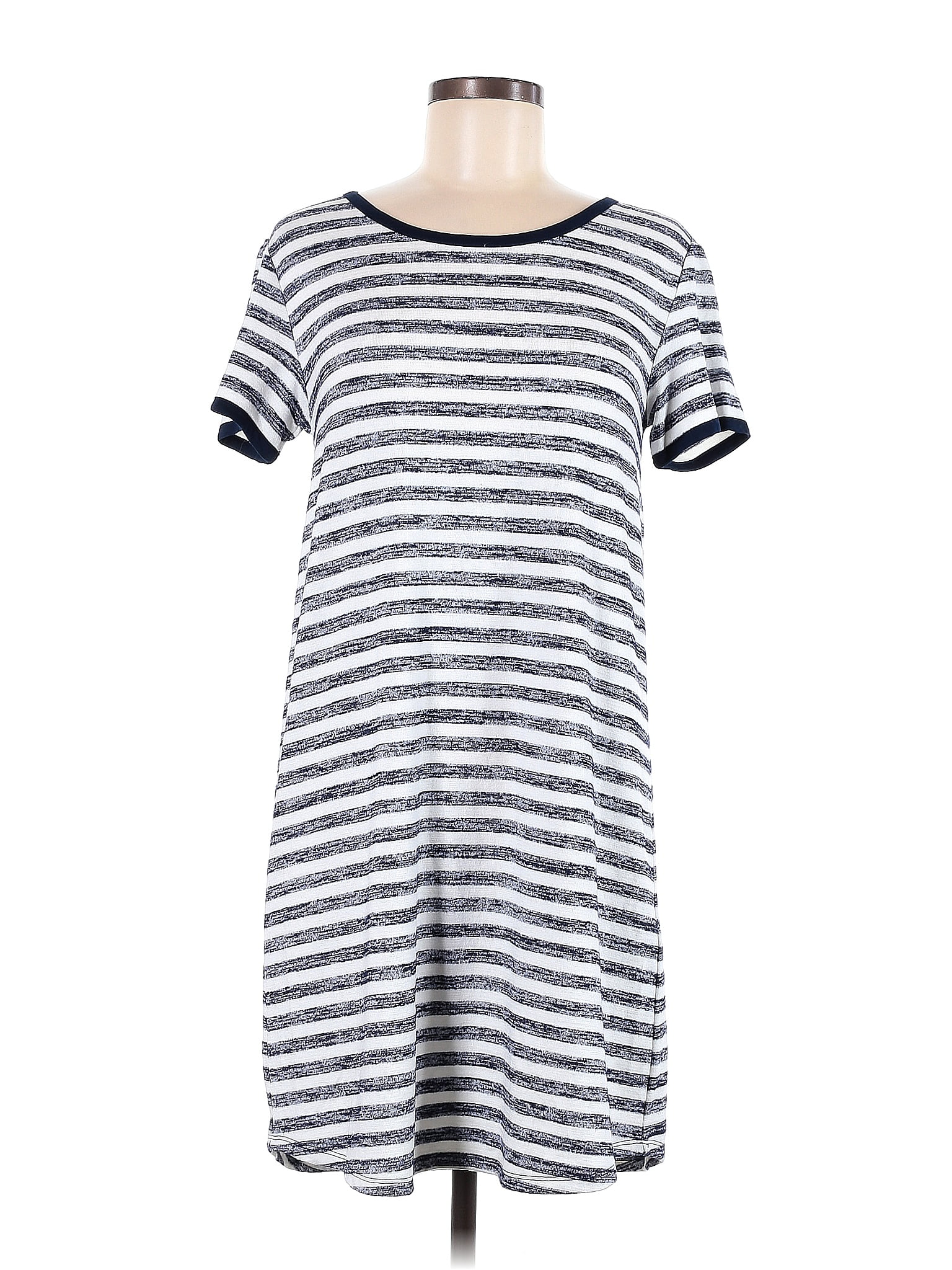 Market And Spruce Stripes Gray Casual Dress Size M 71 Off Thredup