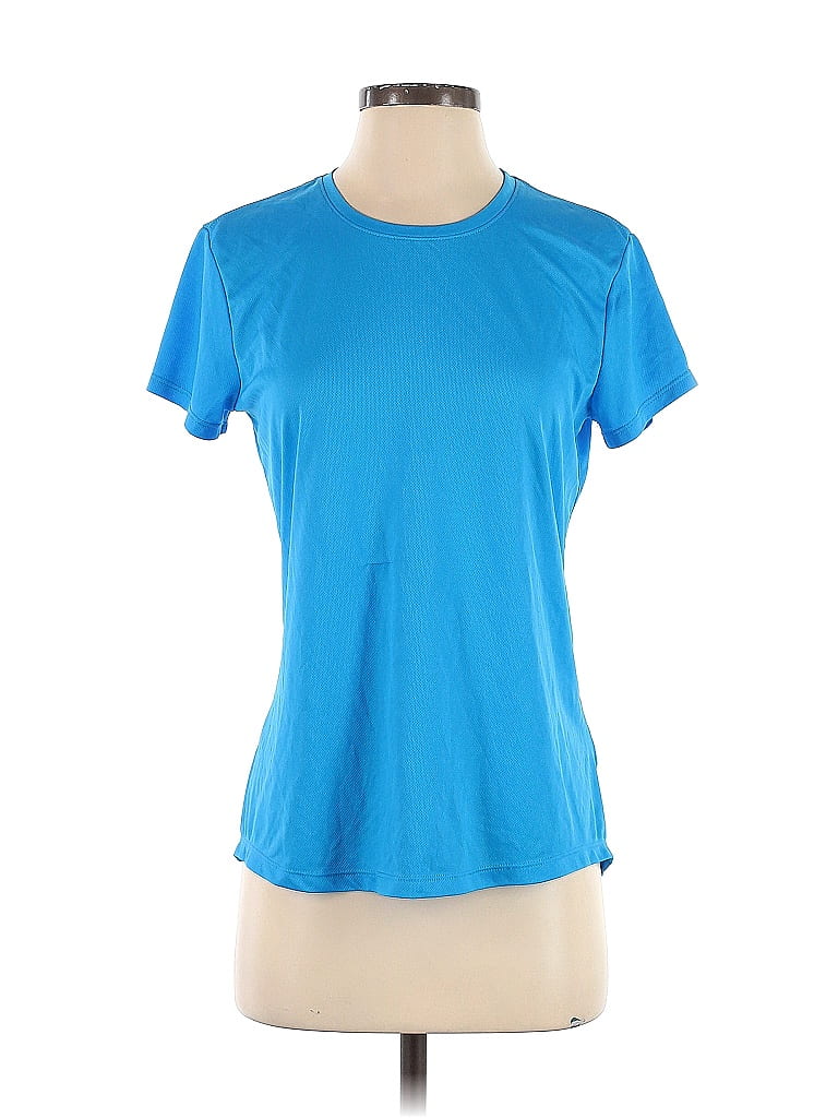 Nike 100% Polyester Blue Active T-Shirt Size M - photo 1