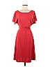 Ann Taylor 100% Polyester Solid Red Casual Dress Size 6 - photo 1