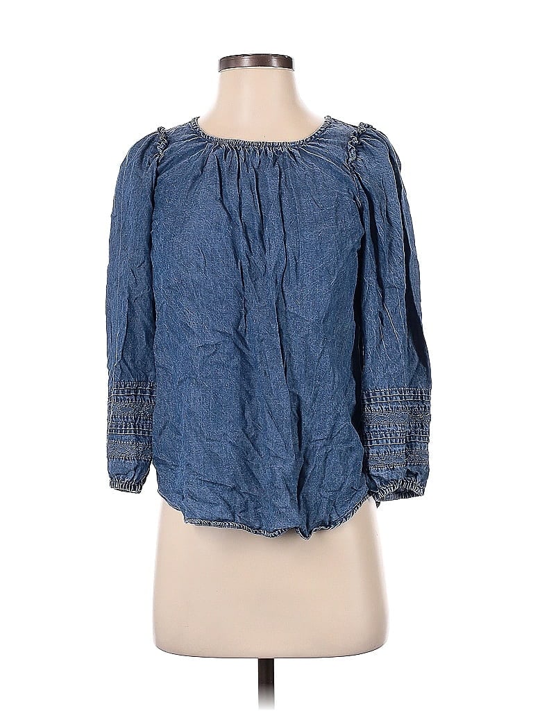 Pre-owned Lc Lauren Conrad 3/4 Sleeve Blouse In Blue
