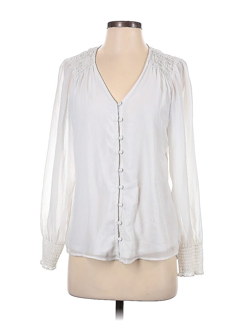 1.State 100% Polyester Ivory Long Sleeve Blouse Size S - photo 1
