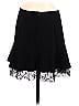 Zara Basic Solid Damask Black Casual Skirt Size M - photo 2