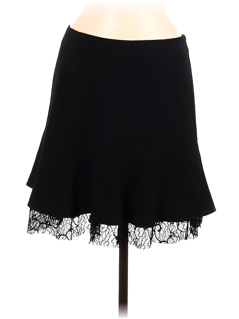 Zara Basic Solid Damask Black Casual Skirt Size M - photo 1