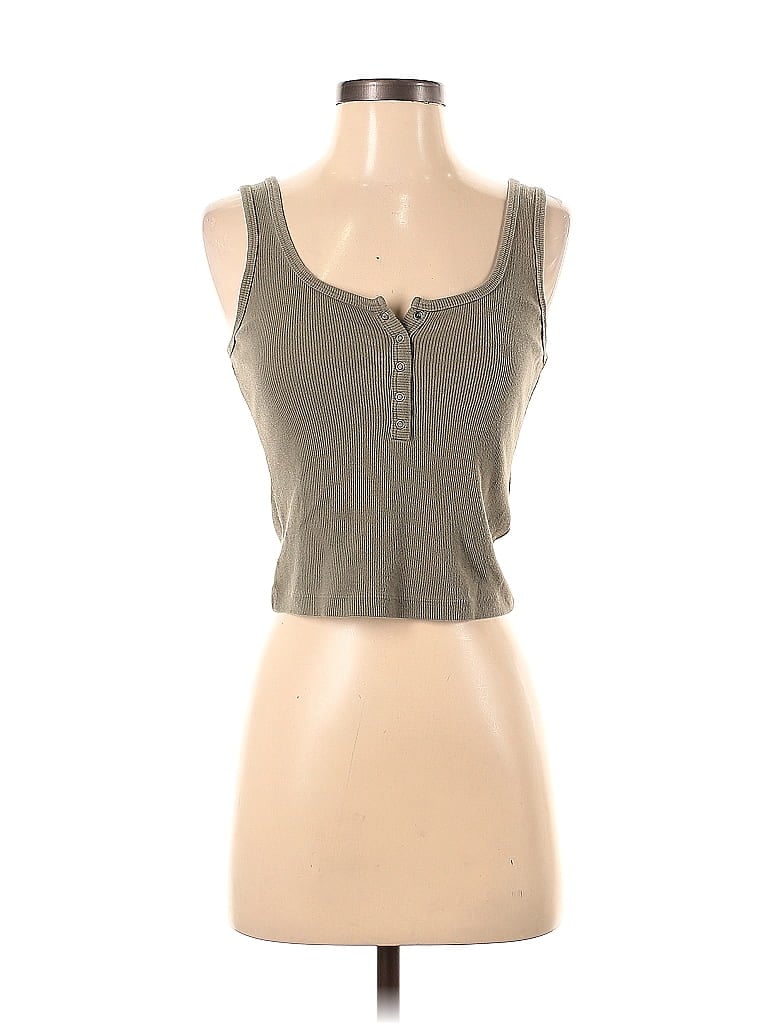 Abercrombie & Fitch Tan Sleeveless Henley Size S - photo 1