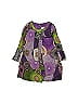 Yo Baby 100% Cotton Paisley Purple Dress Size 3 mo - photo 1